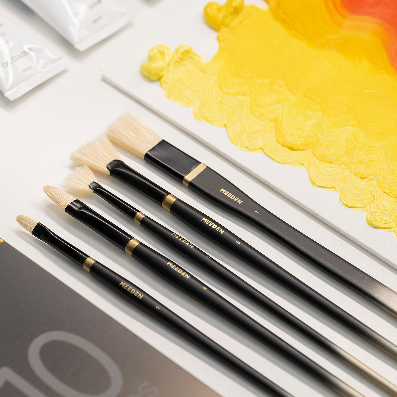 meeden-brushes-lot-10-pinceaux-huile-soie-de-porc image 6