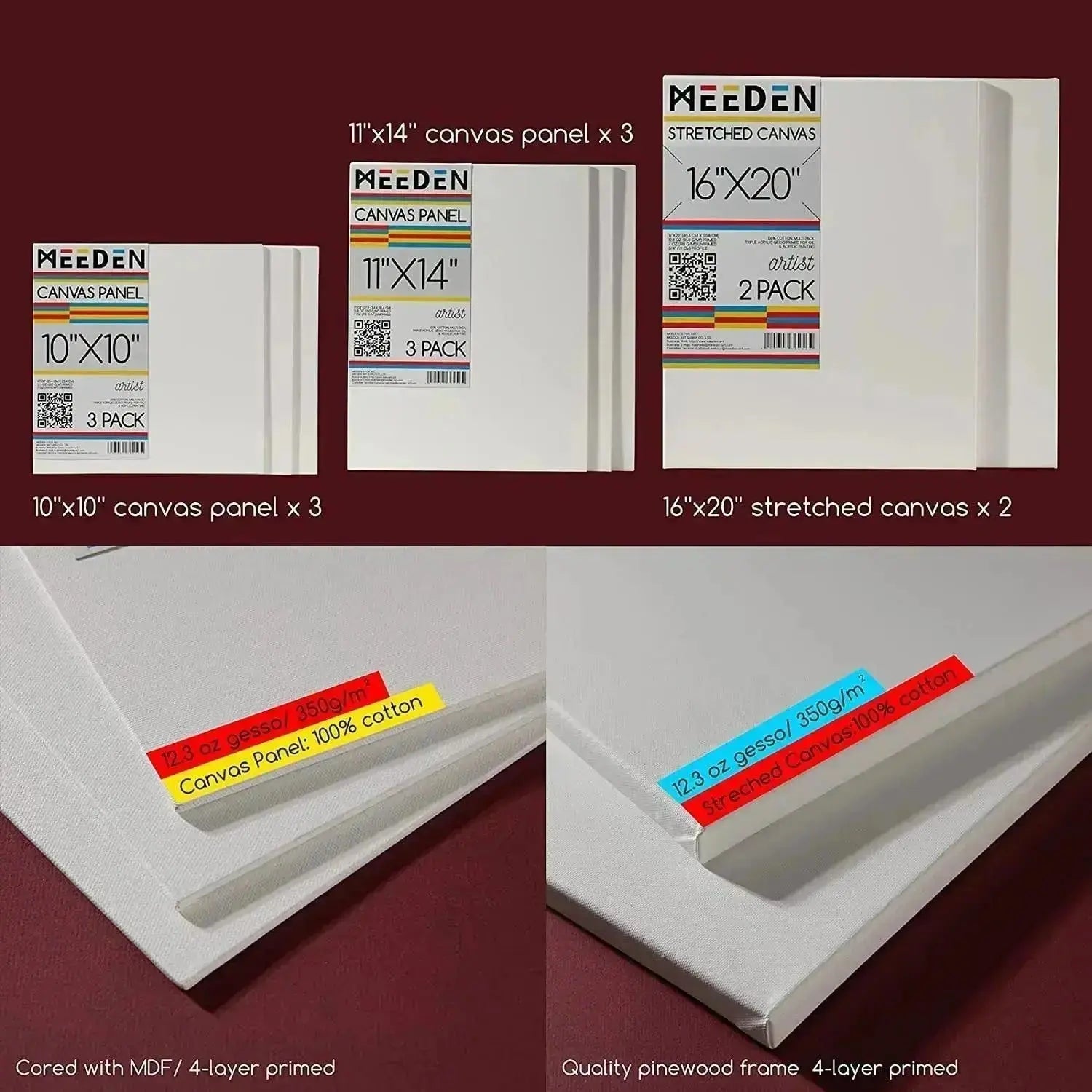 meeden-art-sets-coffret-peinture-acrylique-chevalet-fran-ais image 6