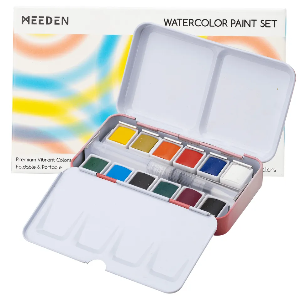 meeden-watercolor-aquarelle-12-demi-godets-voyage image 1