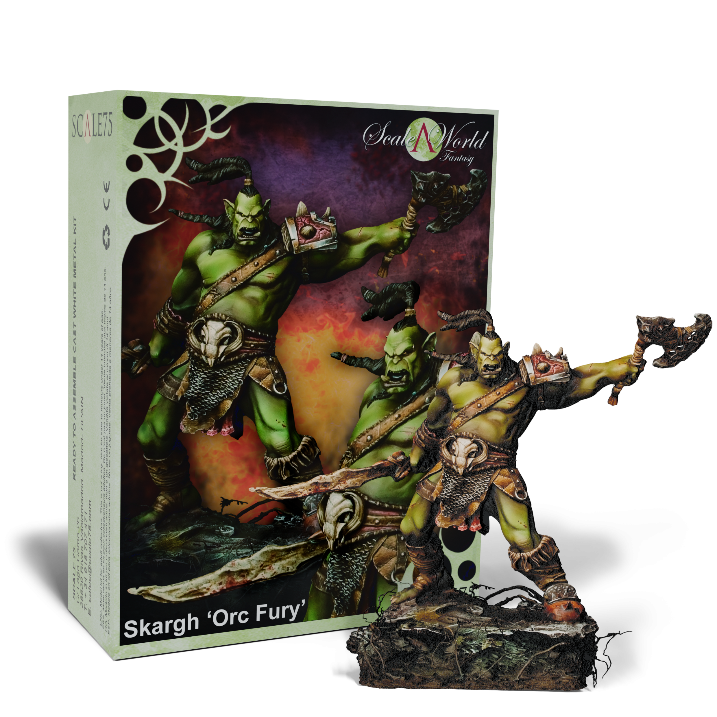 scale75-scaleworld-shargh-orc-fury-figurine-non-peinte image 1