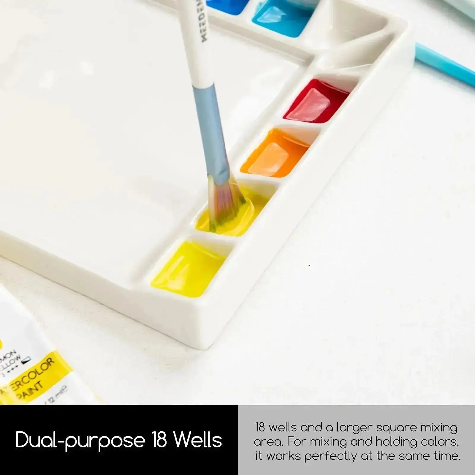 meeden-palettes-palette-porcelaine-18-puits-aquarelle-blanc image 4