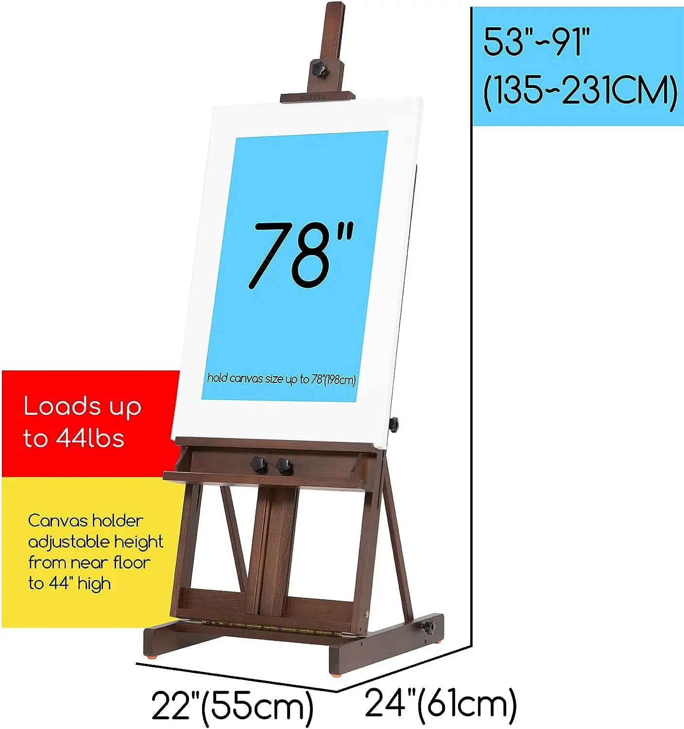 meeden-floor-easels-chevalet-dw01-cadre-h-noyer image 3