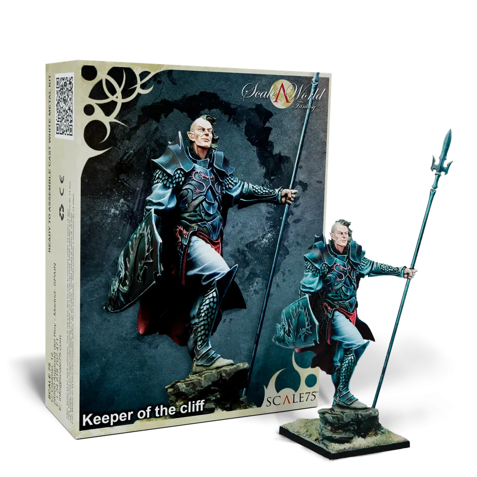 scale75-scaleworld-fantasy-cliffs-guard-figurine-elfe-m-tal-non-peinte image 1