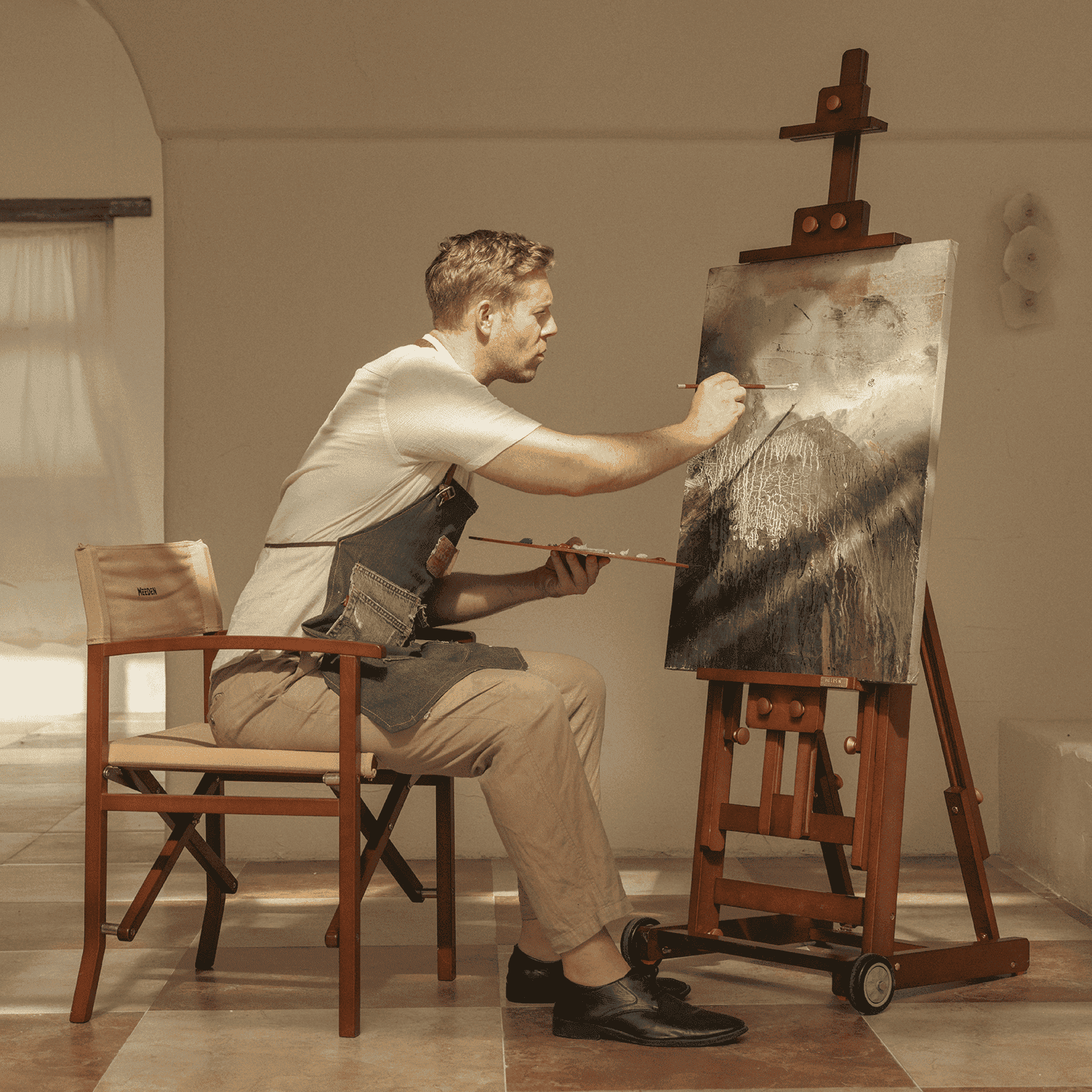 meeden-floor-easels-chevalet-bois-w14-pro-cadre-h-roulettes image 3
