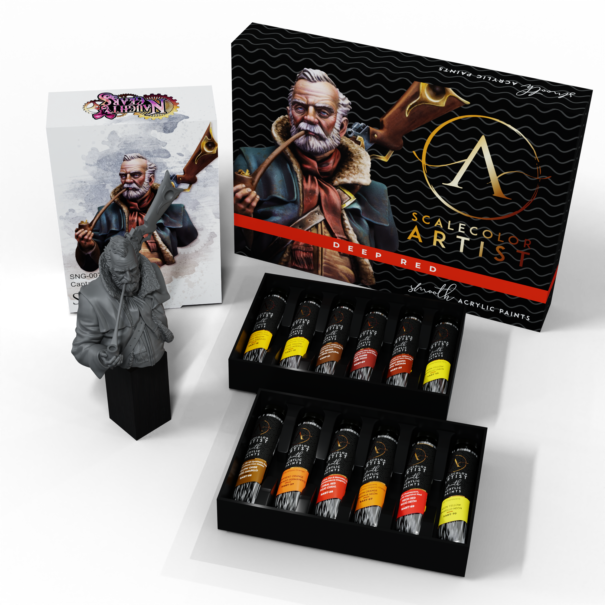scale75-bundles-pack-deep-red-captain-ahab-set-peinture-figurine image 1