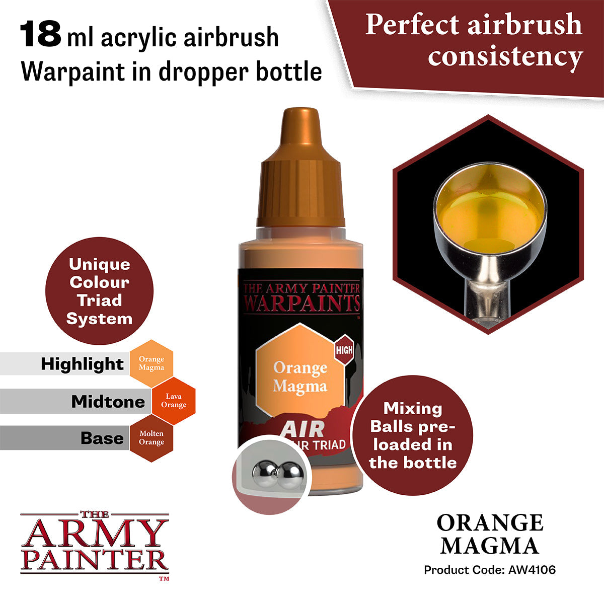 the-army-painter-warpaints-air-peinture-a-rographe-orange-magma image 2