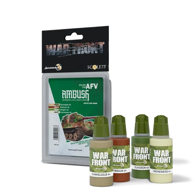 scale75-ambush-set-4-peintures-acryliques-mat-v-hicules-1945 image 1