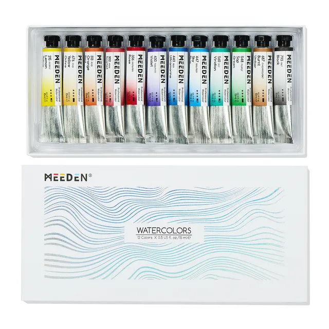 meeden-watercolor-aquarelle-12-tubes-15ml-pro image 1