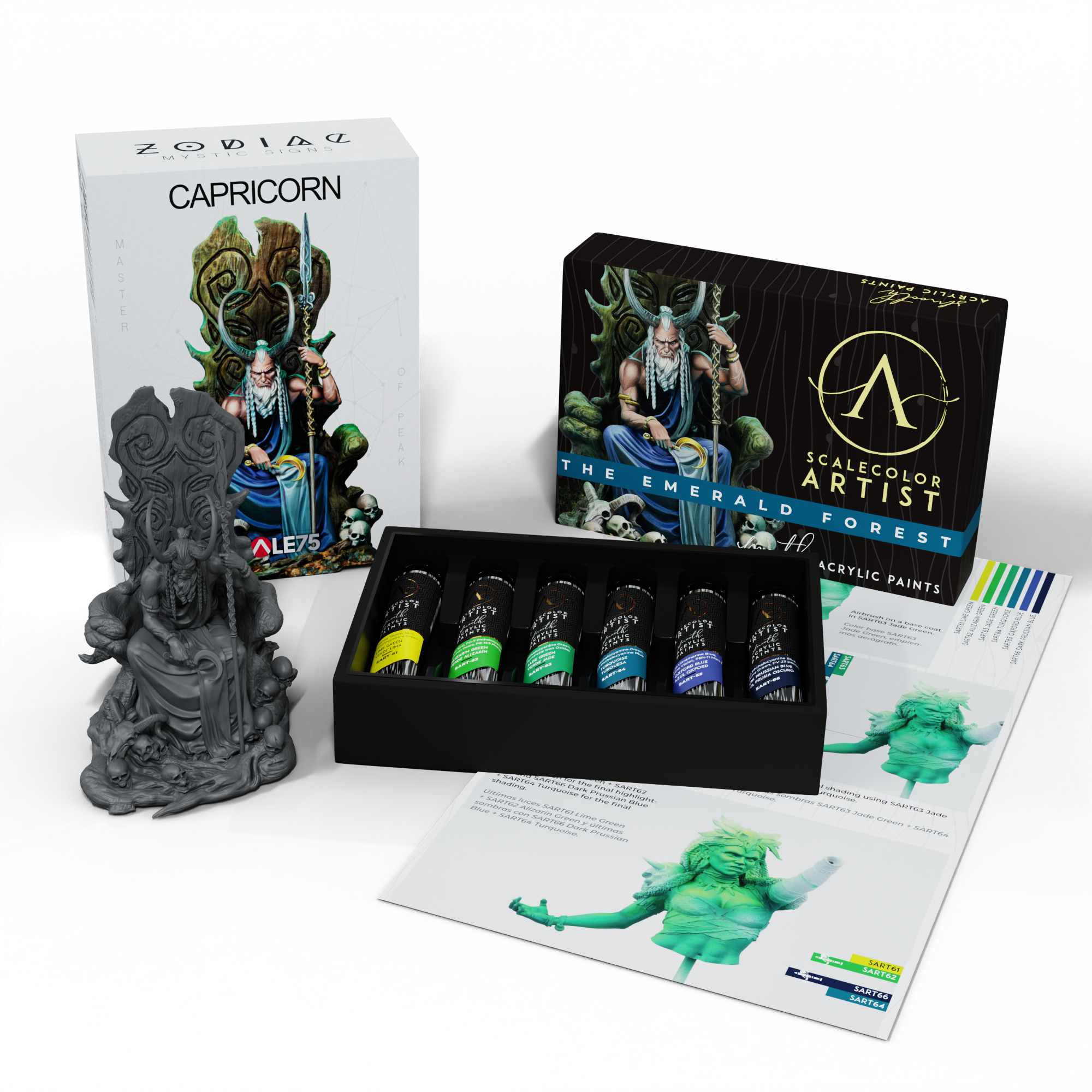 scale75-bundles-pack-emerald-forest-capricorn-peintures-figurine image 1