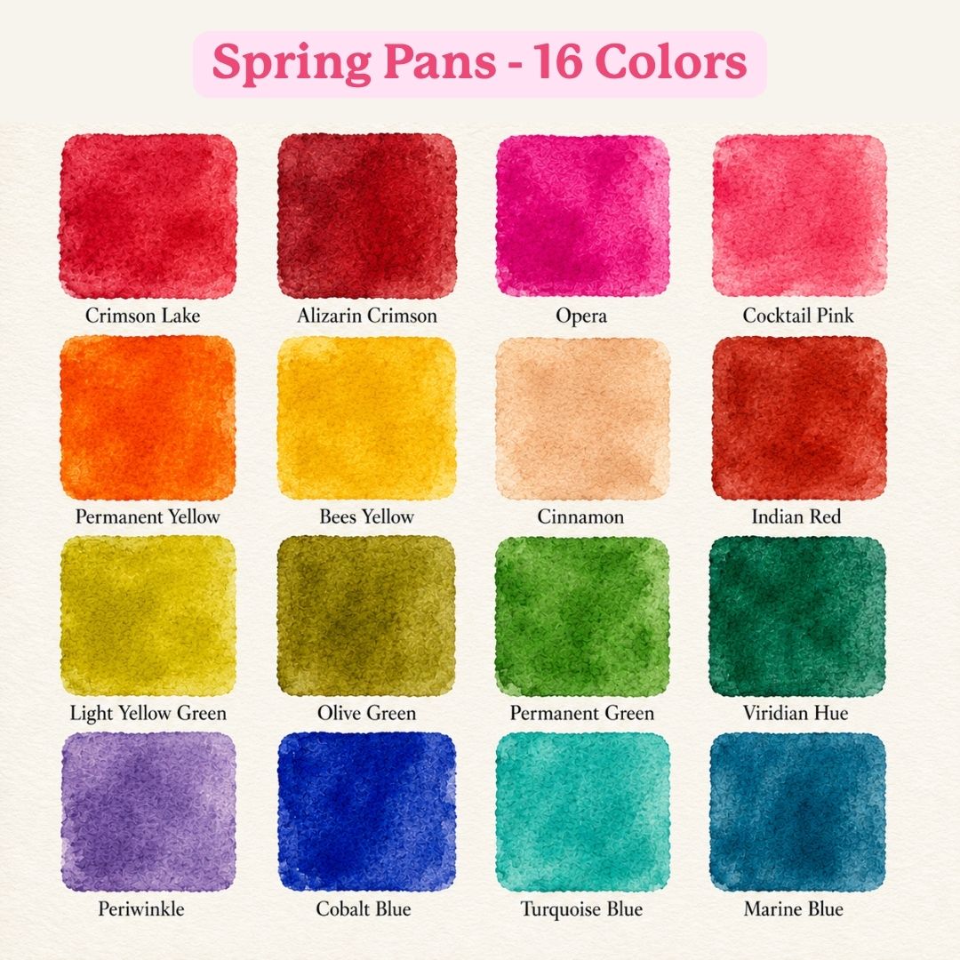 viviva-watercolor-pans-spring-16-colors-palette-li-ge-16-couleurs image 5