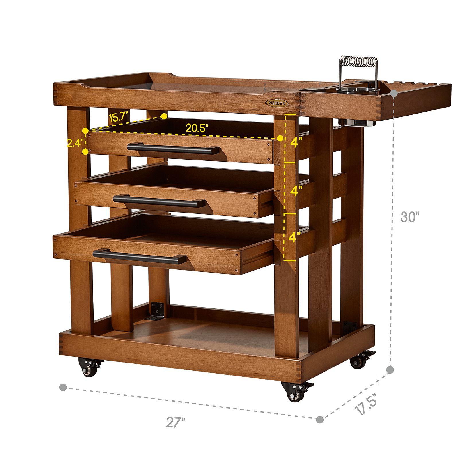 meeden-w13h-desserte-atelier-bois-5-niveaux-noyer image 7