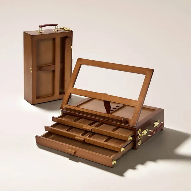 meeden-xhh-03-sketchbox-chevalet-de-table-noyer-tiroirs image 1