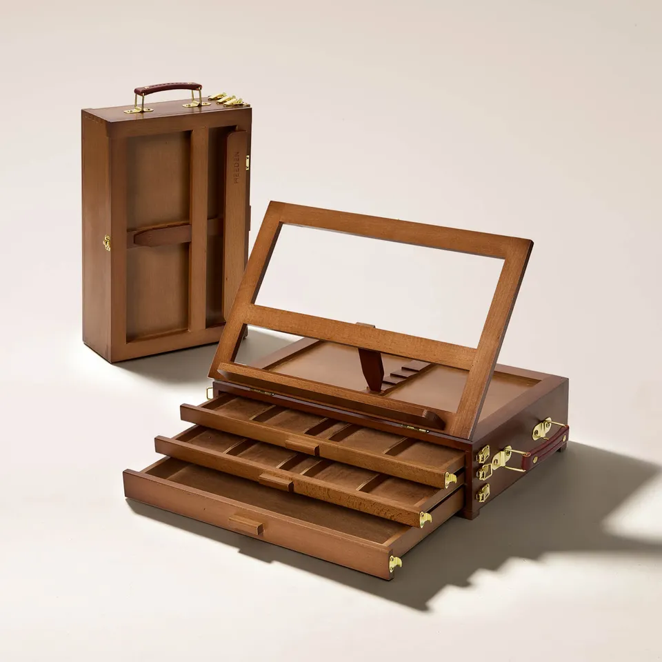 meeden-xhh-03-sketchbox-chevalet-de-table-noyer-tiroirs image 1