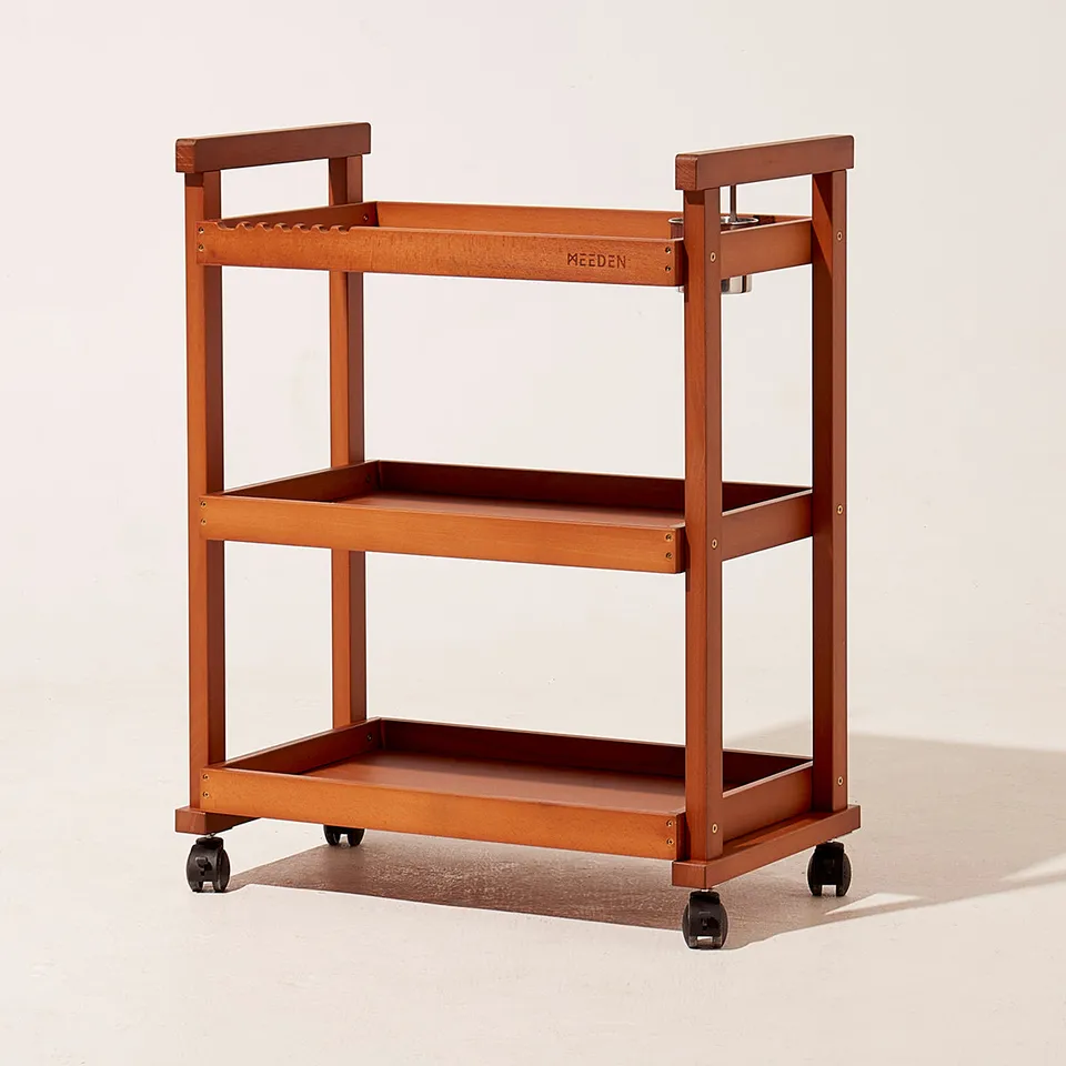 meeden-art-carts-desserte-bois-3-niveaux-noyer-clair-w13 image 1