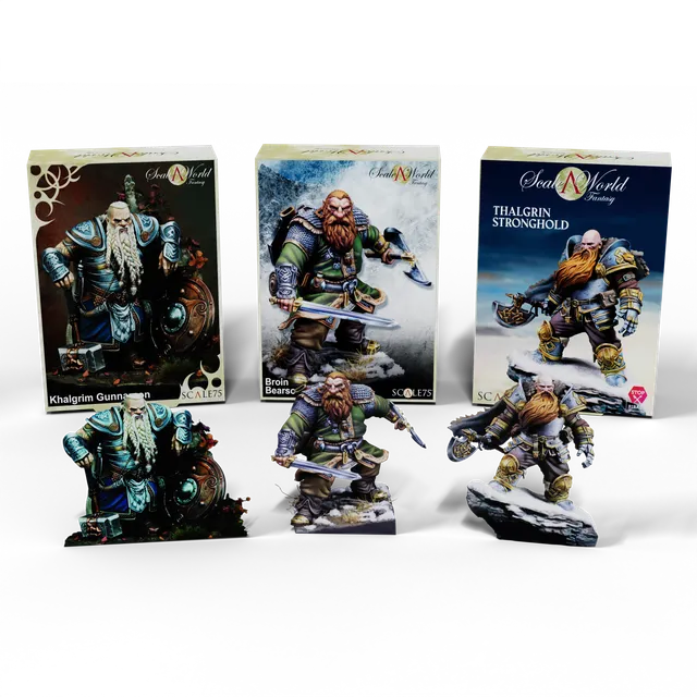 scale75-bundles-pack-fantasy-dwarves-lot-3-figurines-nains image 1