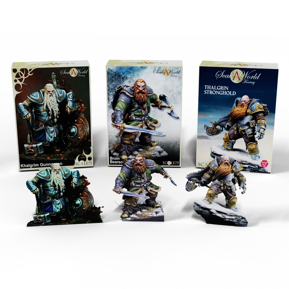 scale75-bundles-pack-fantasy-dwarves-lot-3-figurines-nains image 1