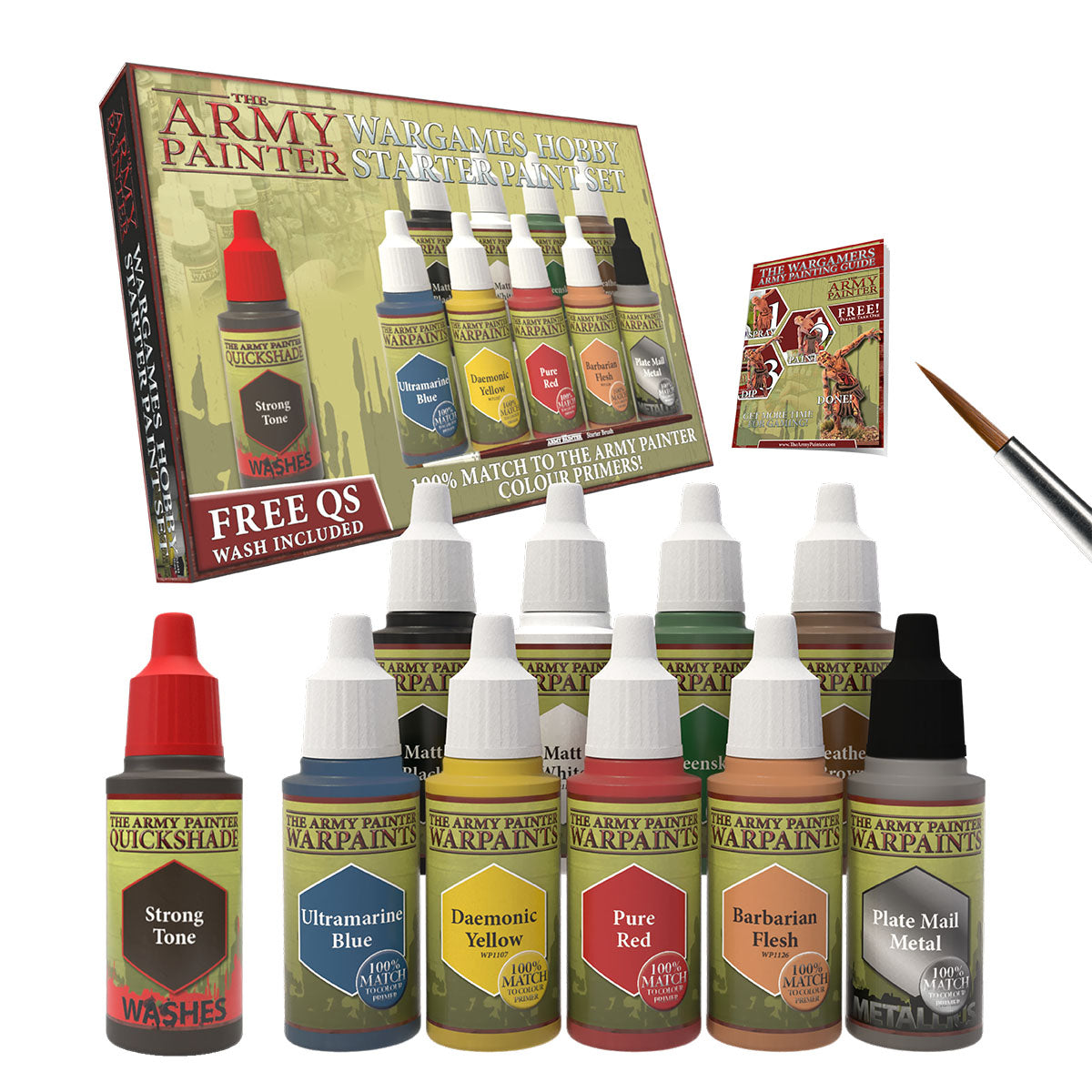 the-army-painter-warpaints-starter-paint-set-peinture-10-couleurs-pinceau image 1