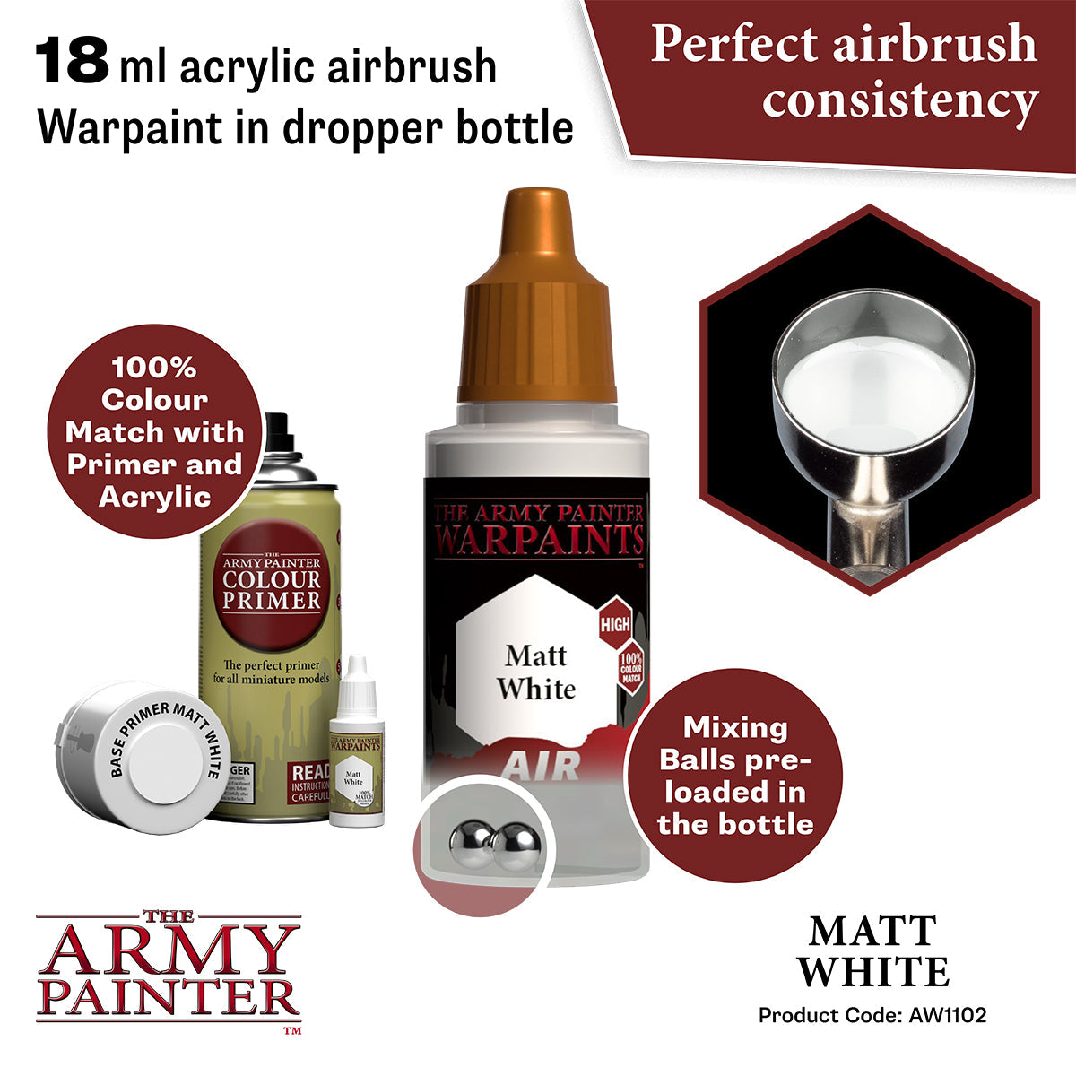 the-army-painter-warpaints-air-matt-white-peinture-a-rographe-blanc image 2