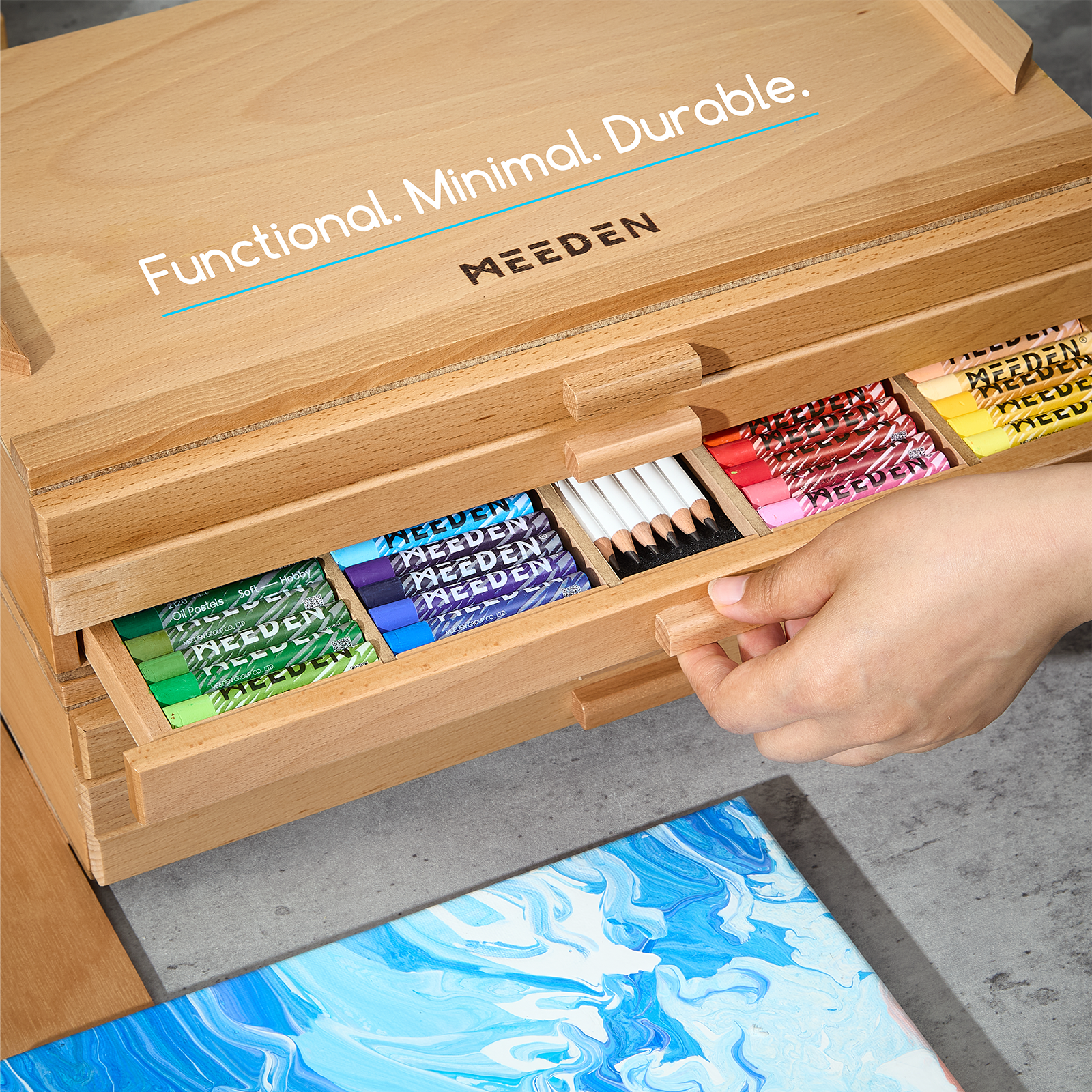 meeden-storage-boxes-bo-te-bois-h-tre-3-tiroirs image 8