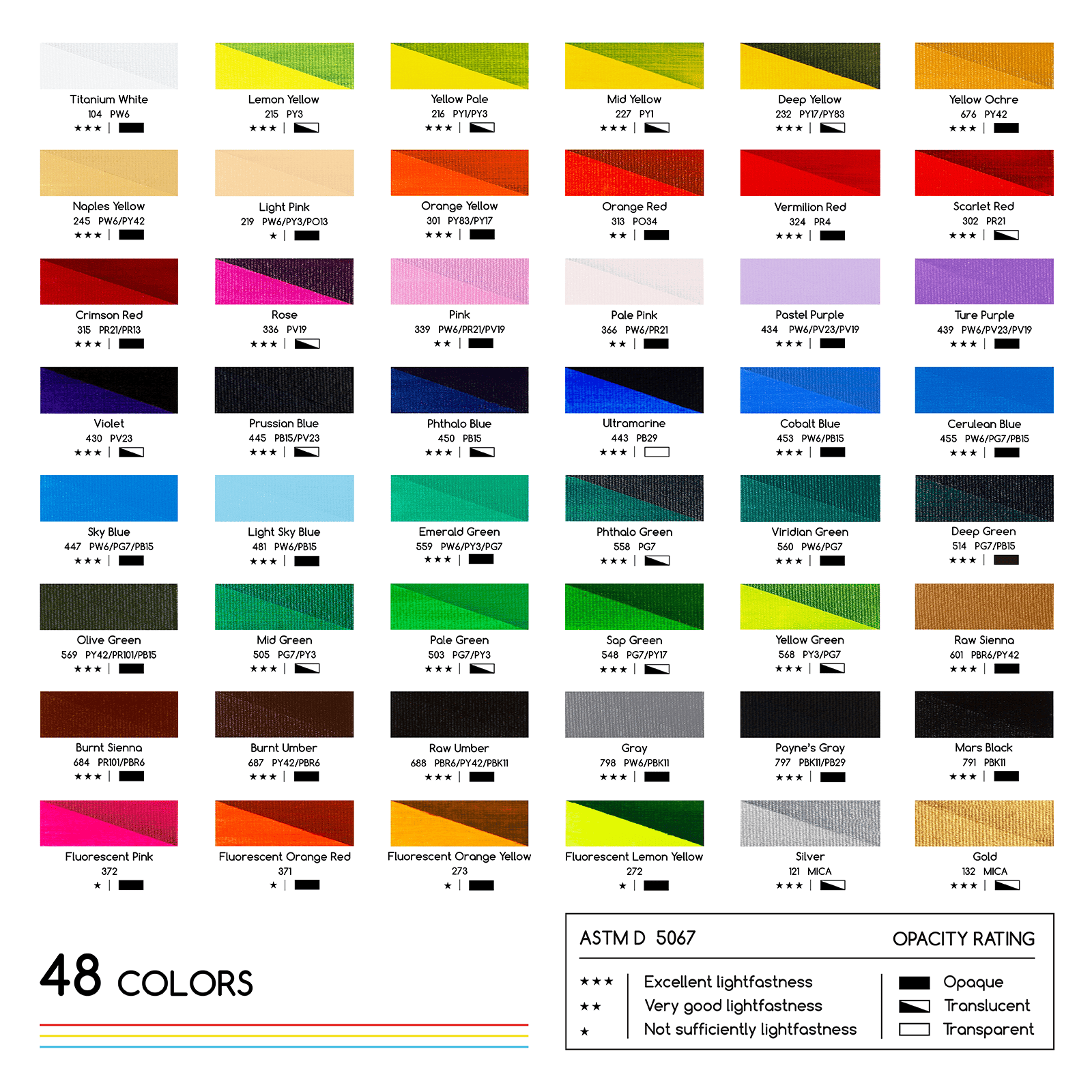 meeden-acrylic-paint-peinture-acrylique-48-tubes-12-ml-multicolore image 8