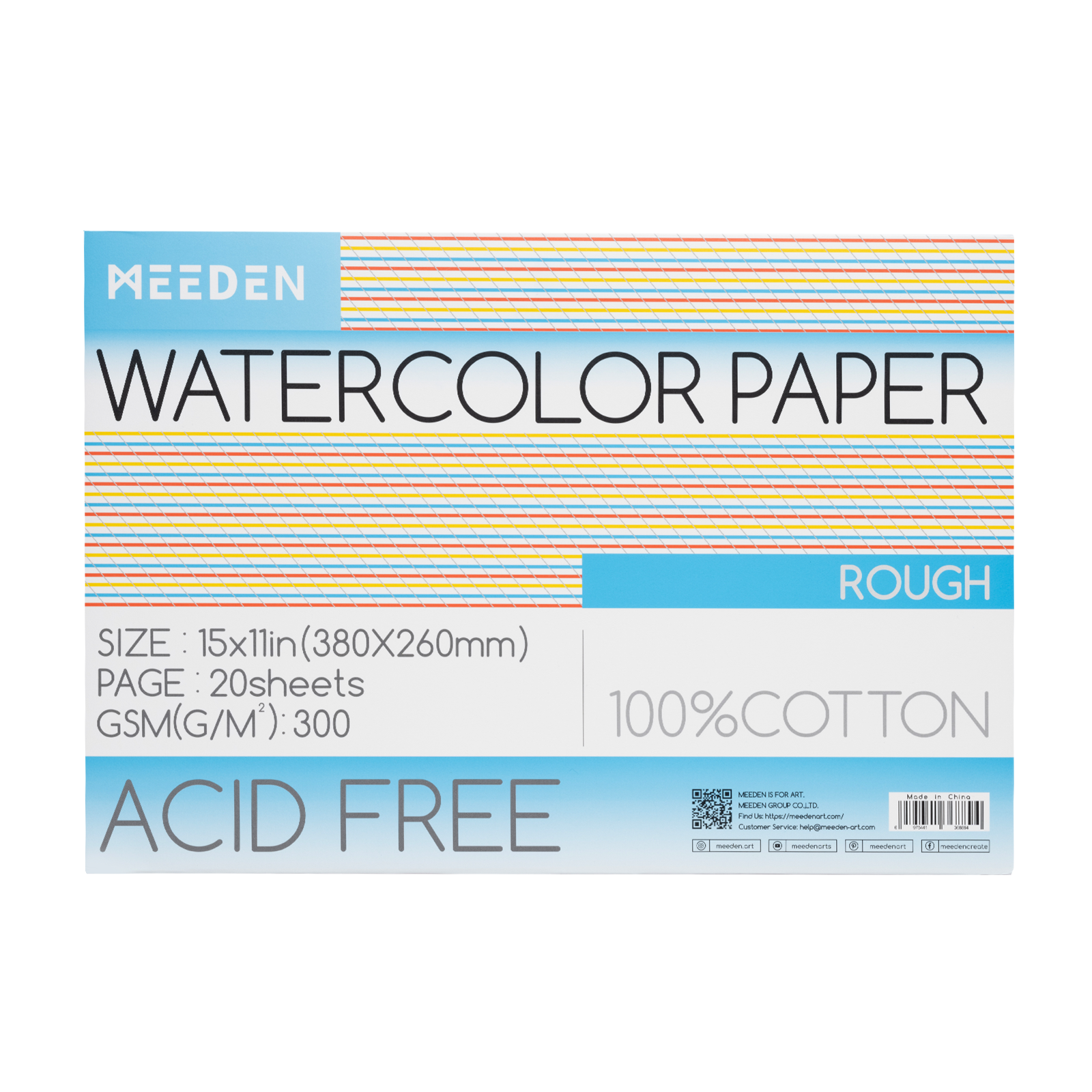 meeden-watercolor-paper-bloc-aquarelle-coton-grain-fin-30-feuilles image 8