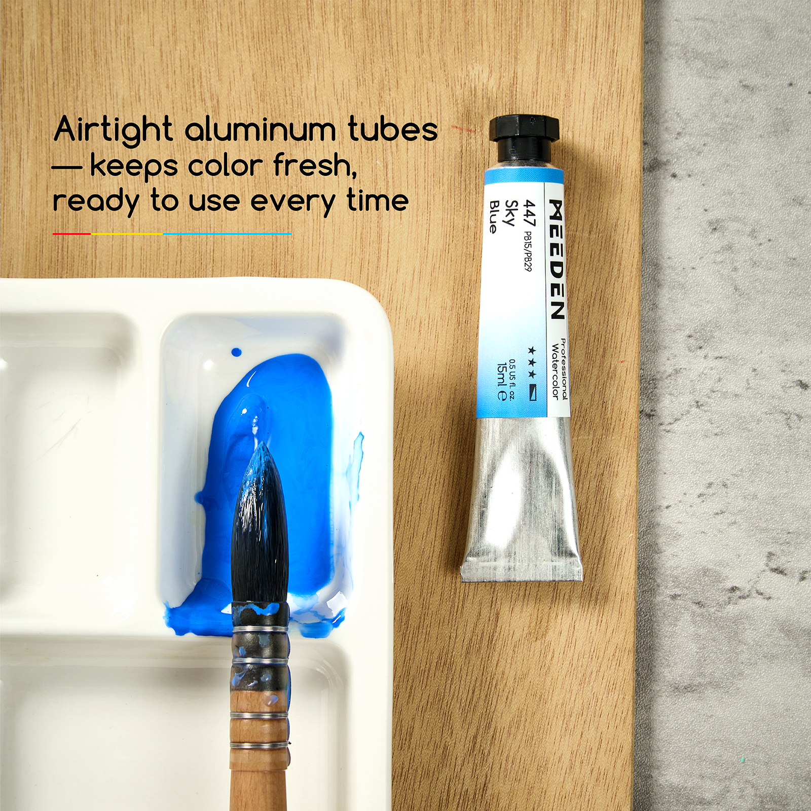 meeden-watercolor-aquarelle-12-tubes-15ml-pro image 8