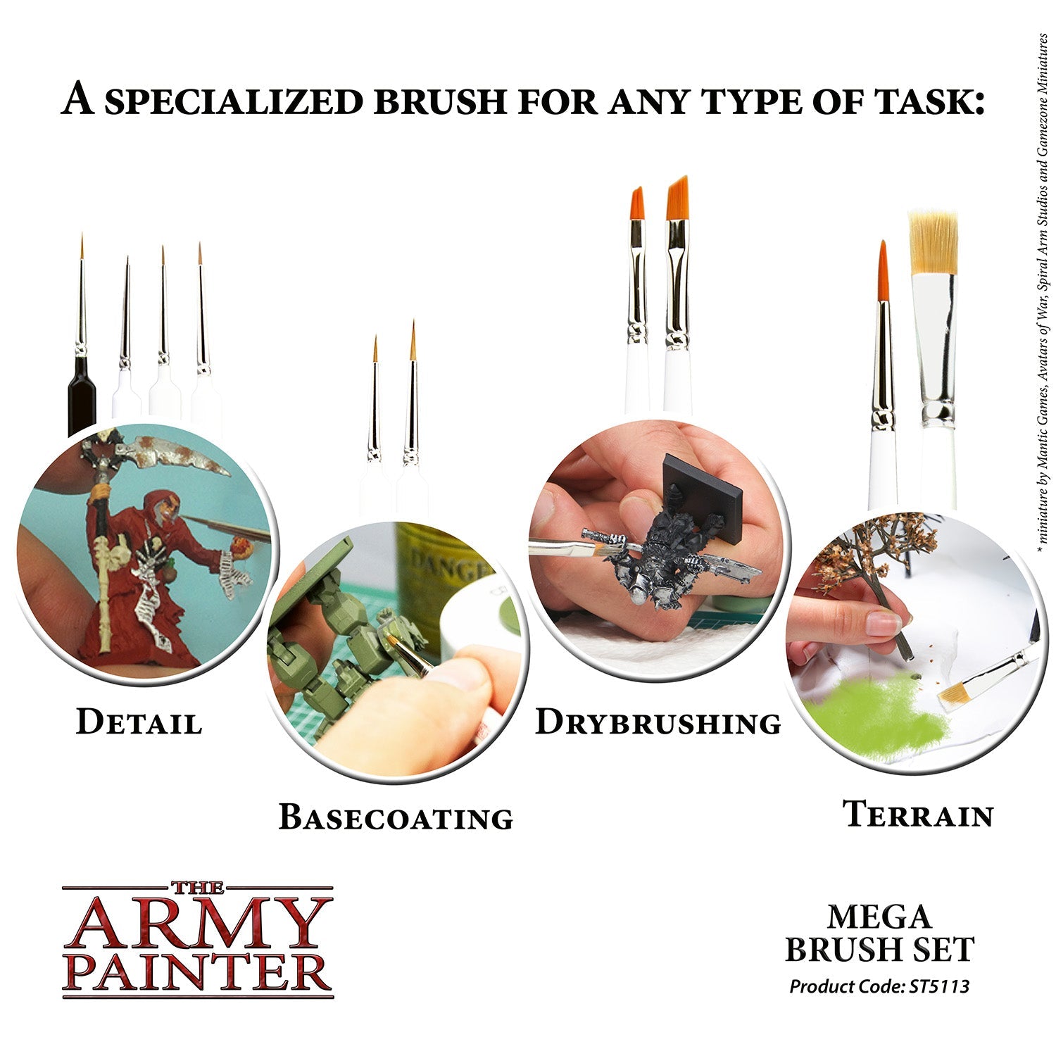 the-army-painter-mega-brush-set-10-pinceaux-figurine image 2