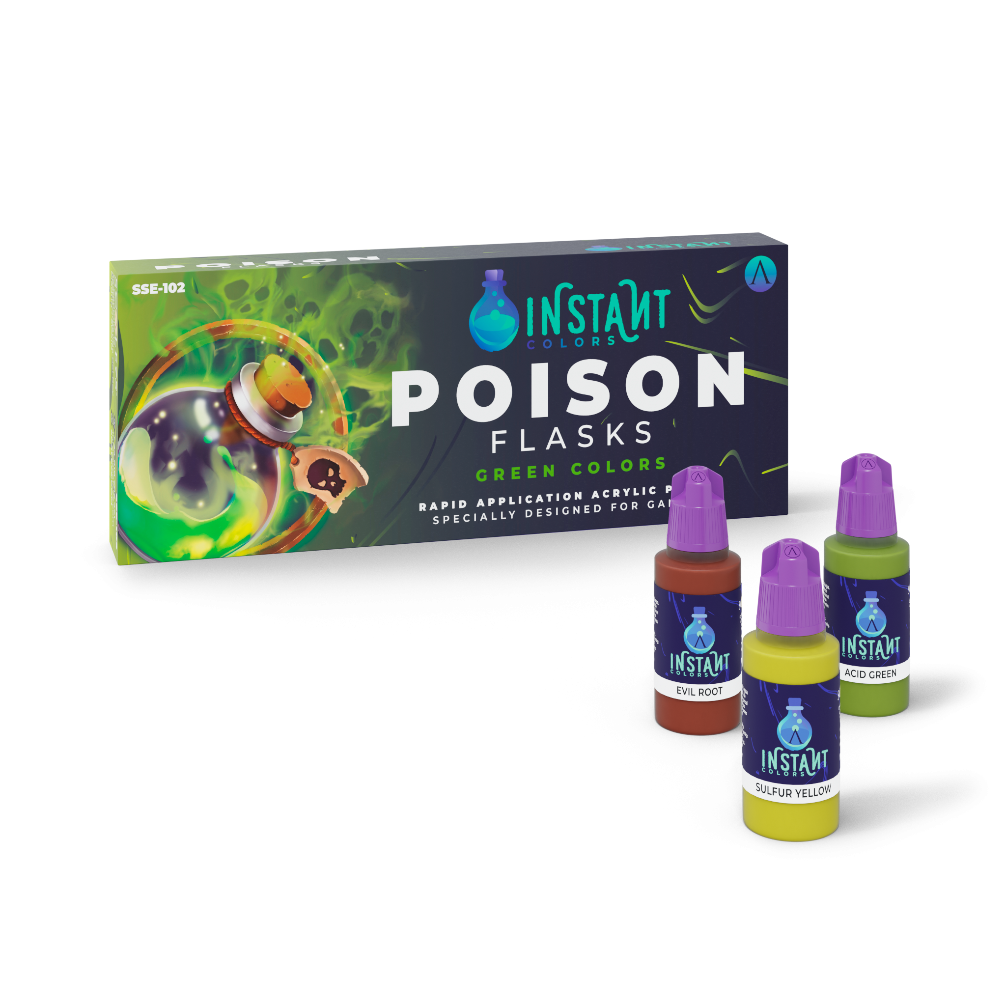scale75-instant-colors-poison-flasks-peinture-set-vert-rapide image 1