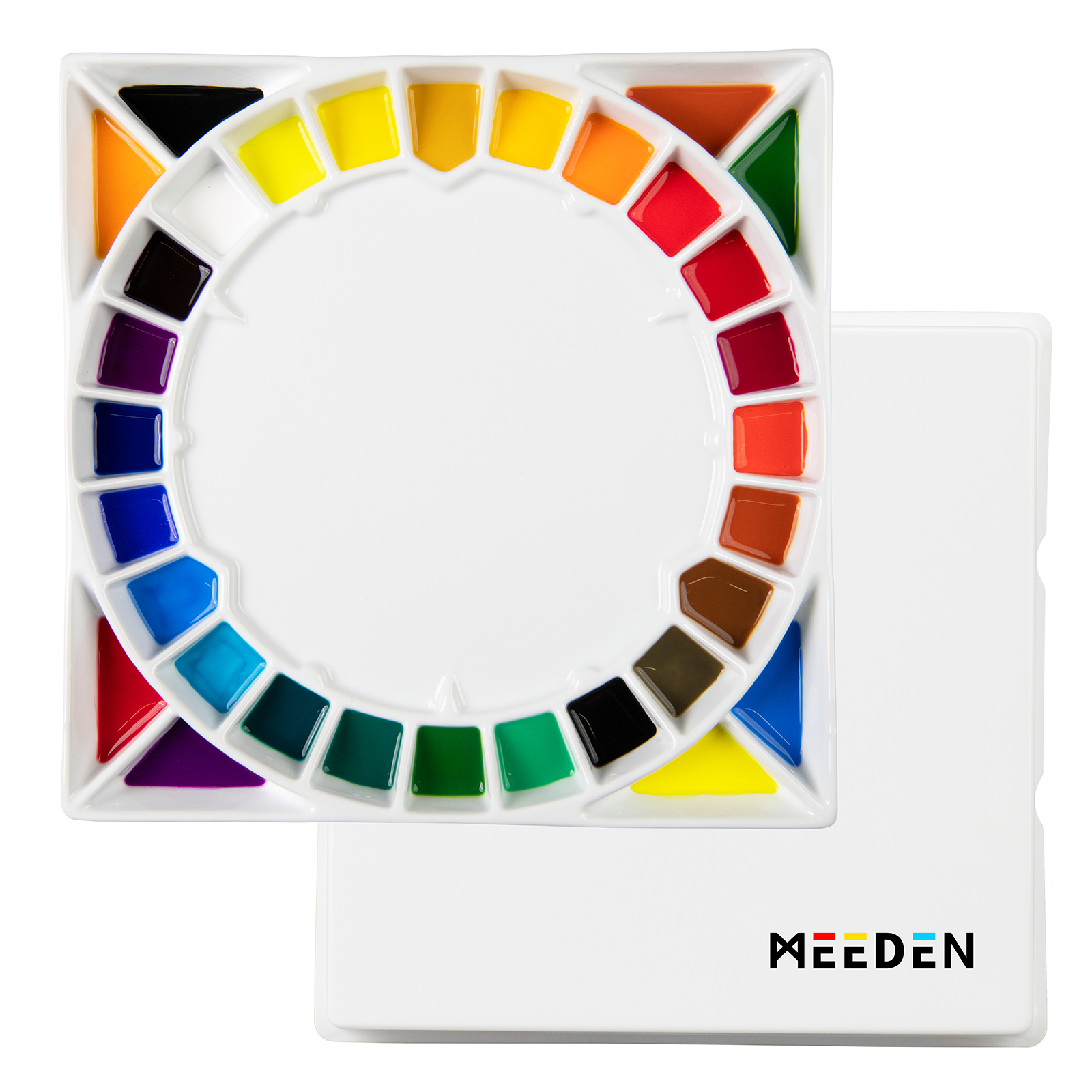 meeden-palette-c-ramique-blanche-32-godets-avec-couvercle image 1