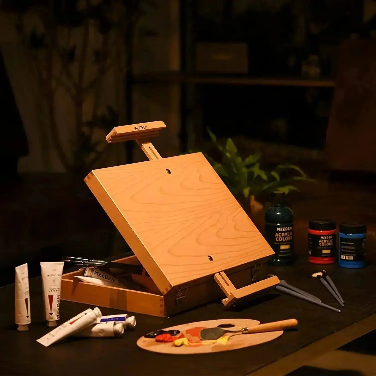 meeden-hbx-6-chevalet-de-table-bois-h-tre-valise image 4