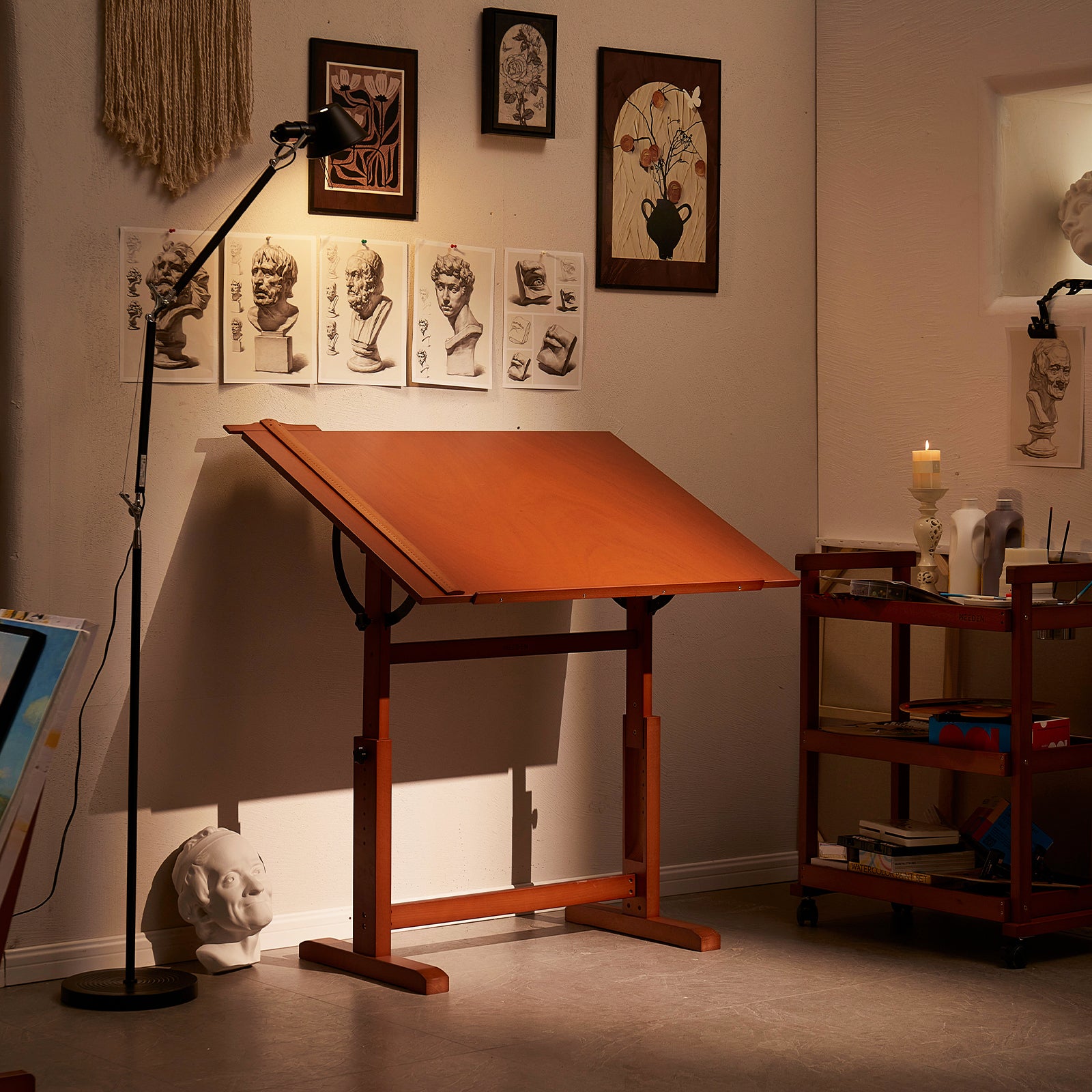 meeden-xsz-6008-table-dessin-noyer-clair-grand-format image 8