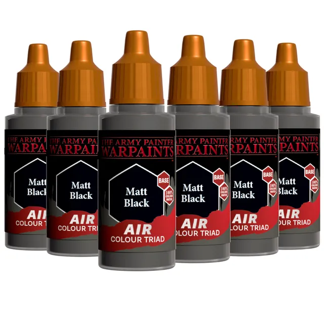 the-army-painter-warpaints-air-matt-black-peinture-a-rographe-lot-6-noir-mat image 1