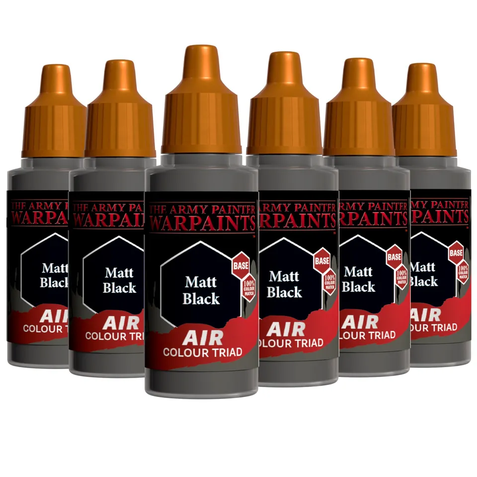 the-army-painter-warpaints-air-matt-black-peinture-a-rographe-lot-6-noir-mat image 1