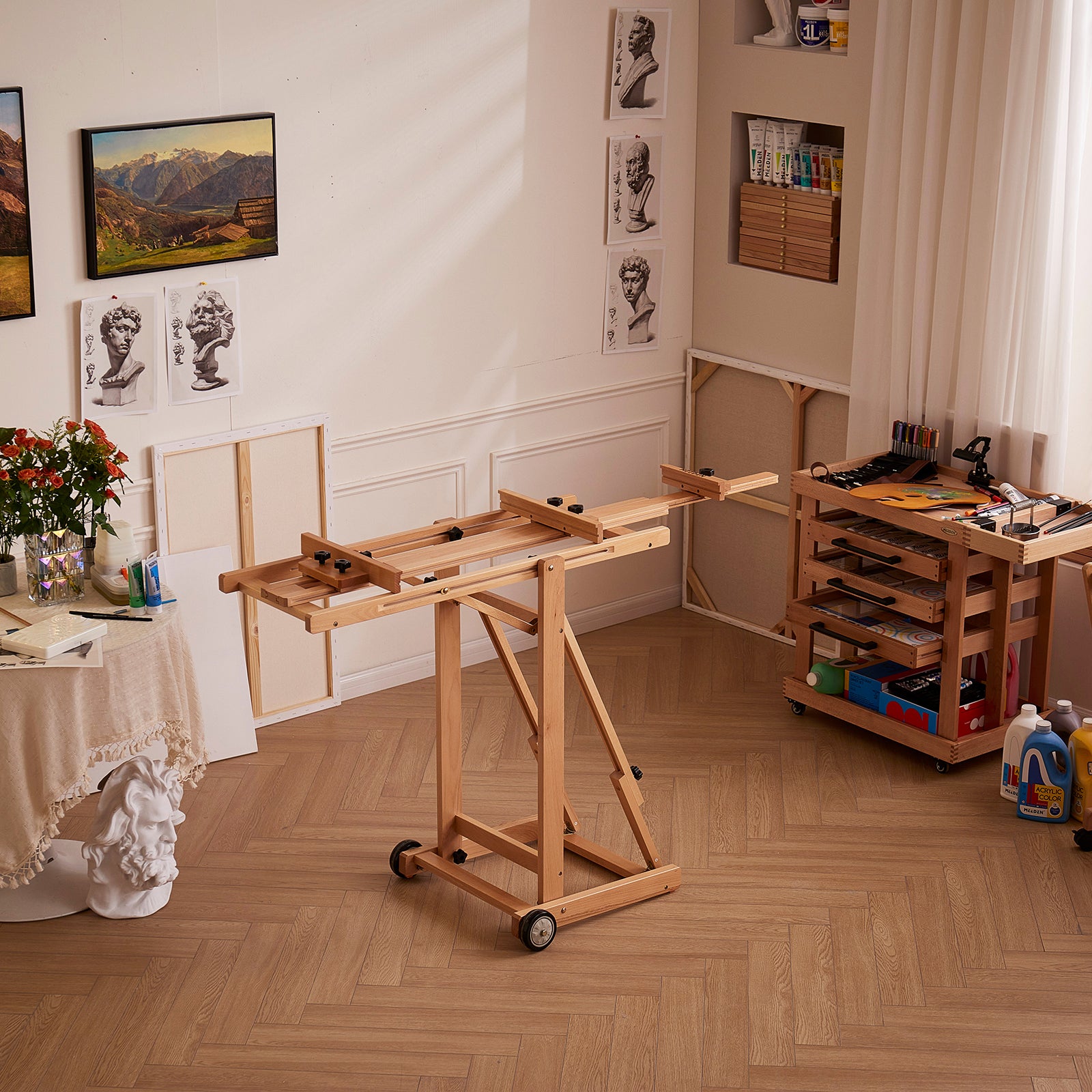 meeden-floor-easels-w14-chevalet-bois-h-tre-roulettes image 5