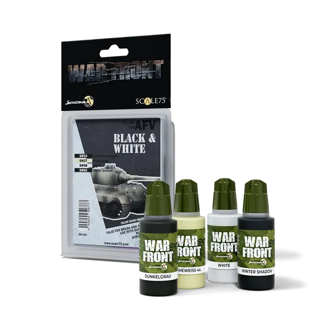 scale75-specials-black-and-white-set-peinture-acrylique-mate-4-pcs image 1