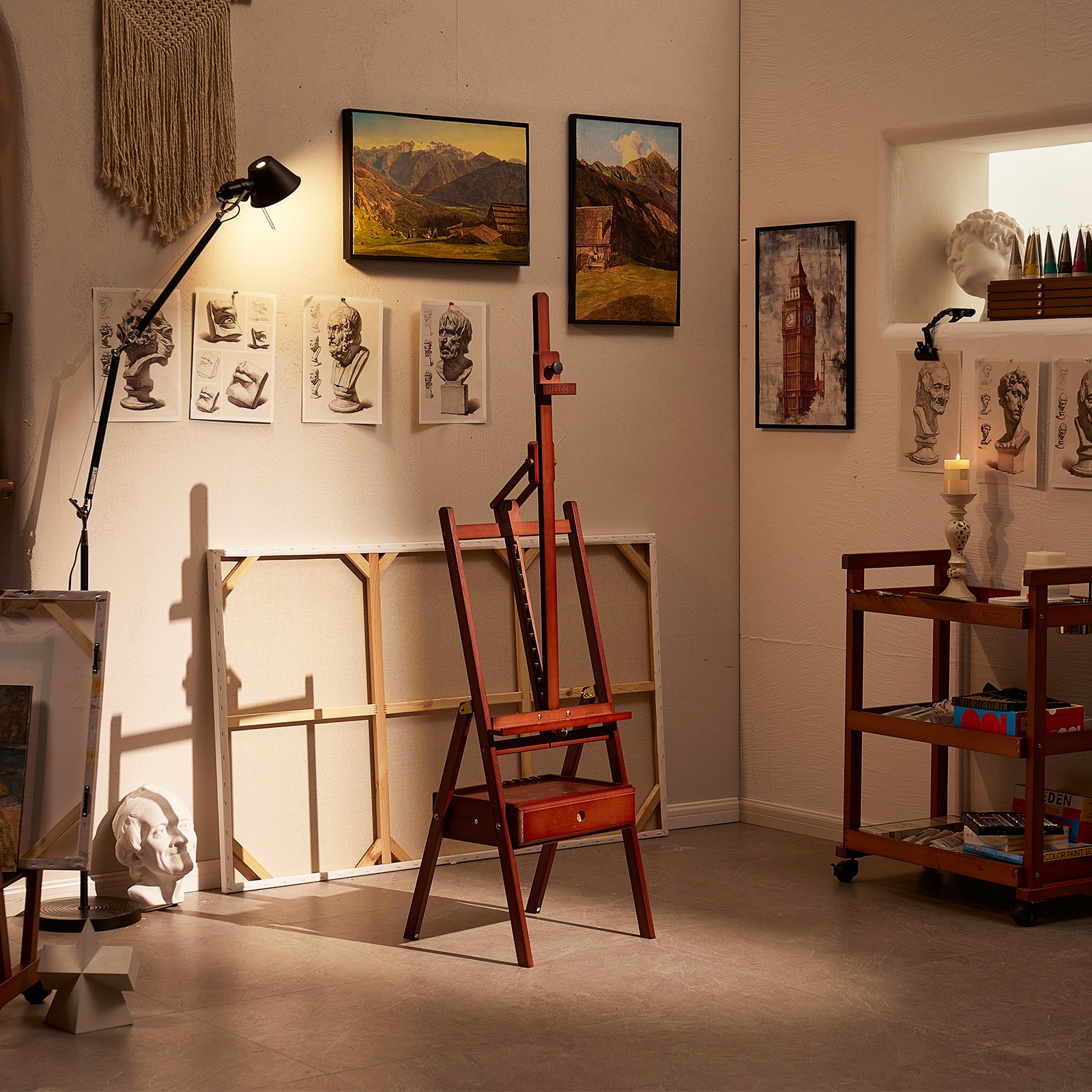 meeden-hj-2a-chevalet-atelier-h-tre-noyer-fonc-cadre-h image 4