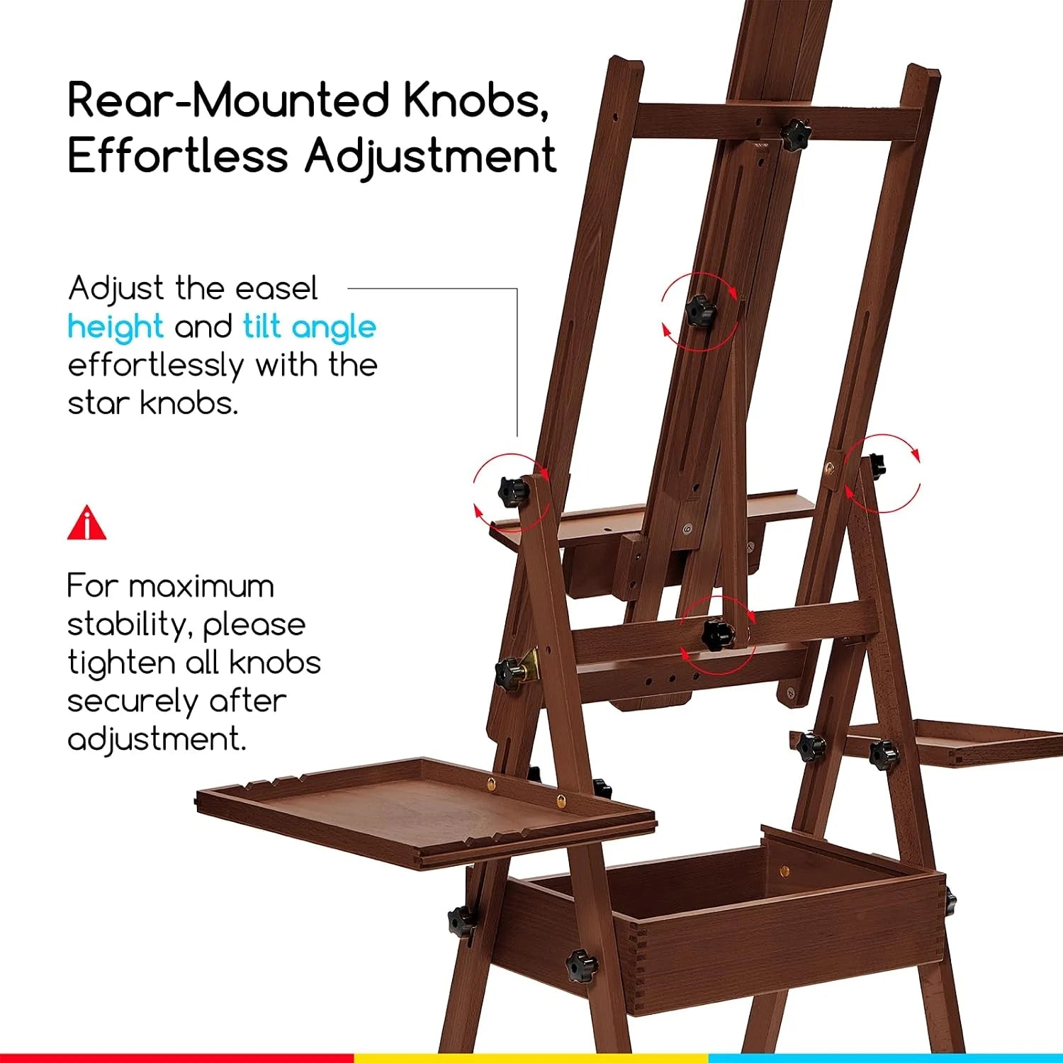 meeden-floor-easels-chevalet-h-tre-noyer-rangement image 5