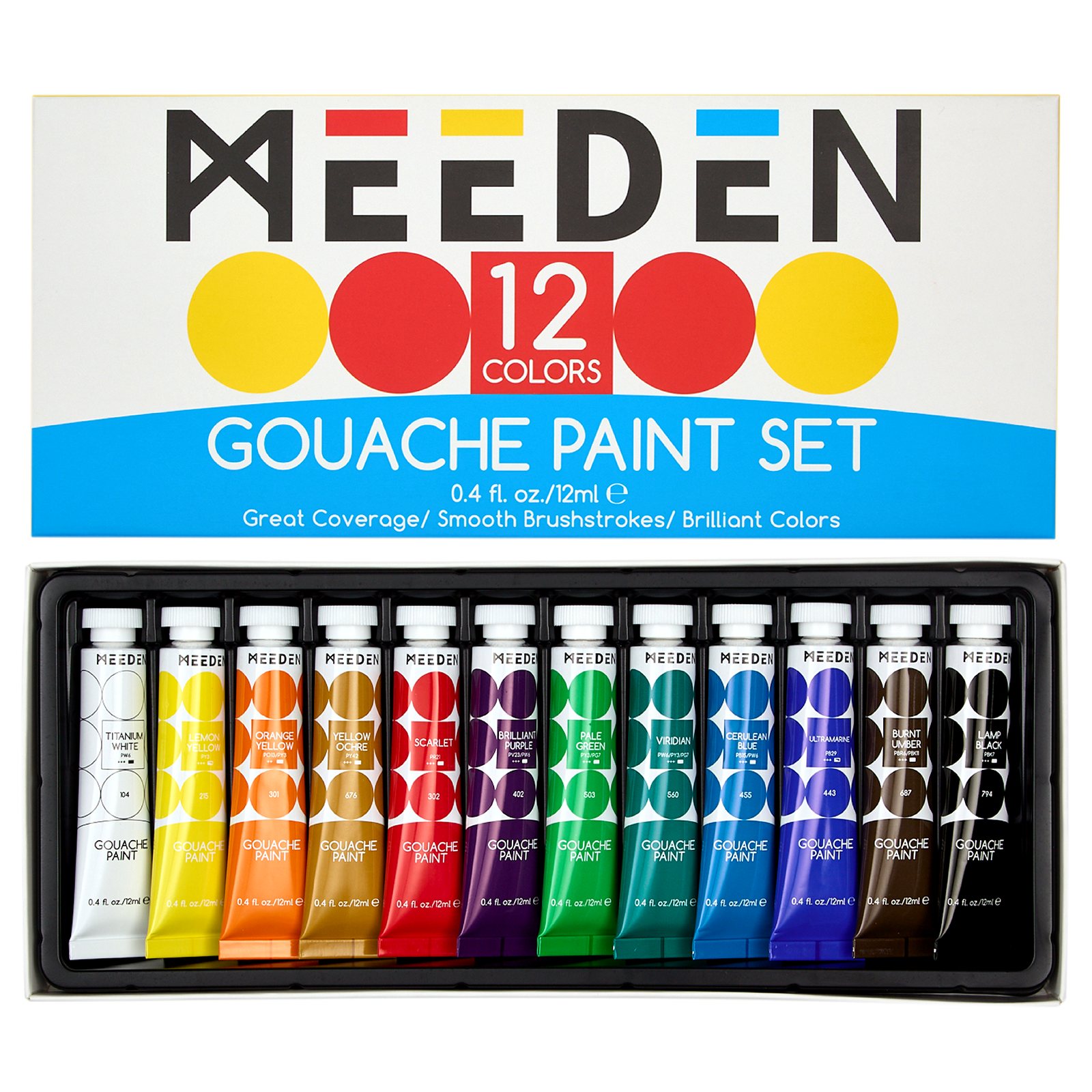 meeden-gouache-opaque-12-tubes-x-12-ml image 1