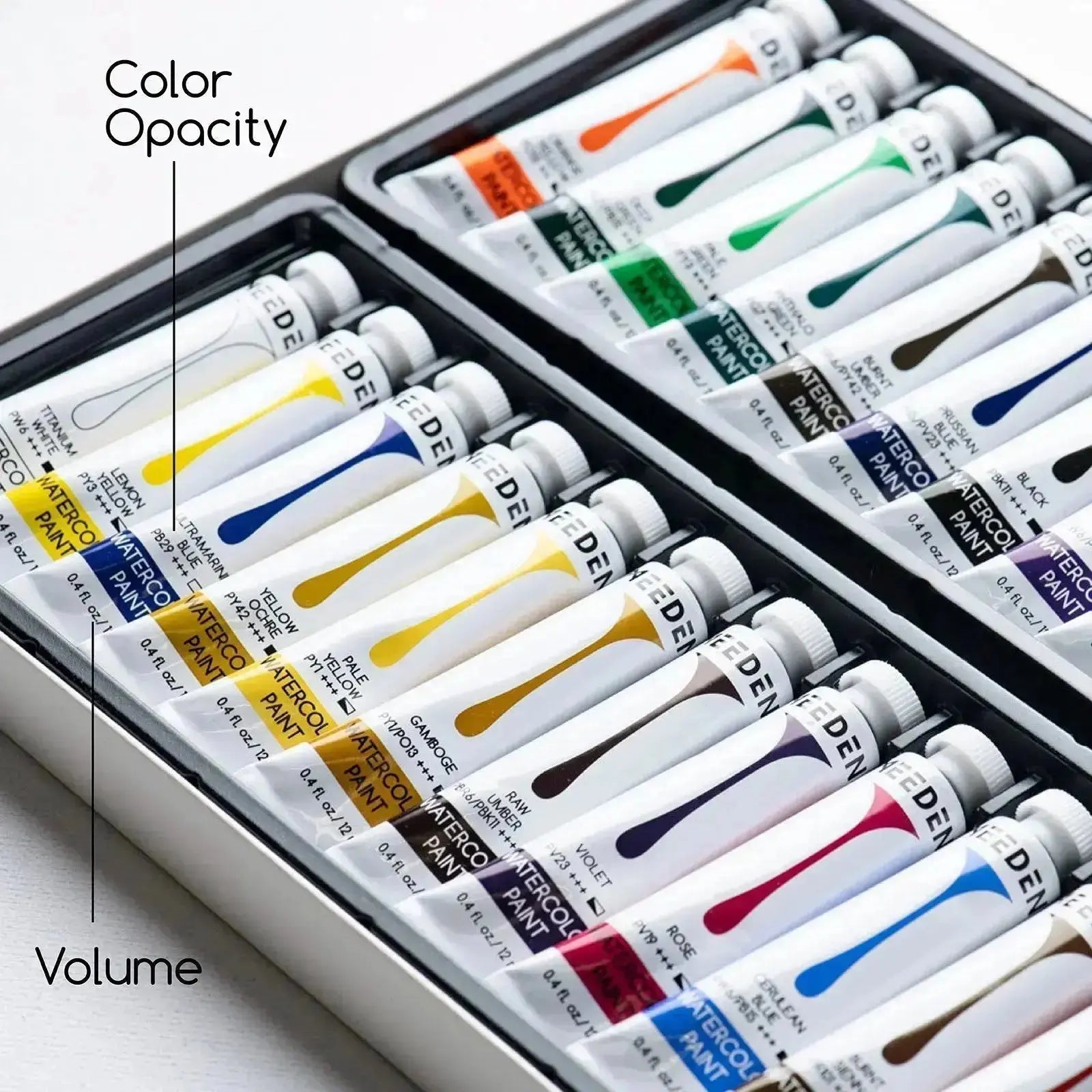 meeden-set-24-tubes-aquarelle-12-ml-artistes image 3