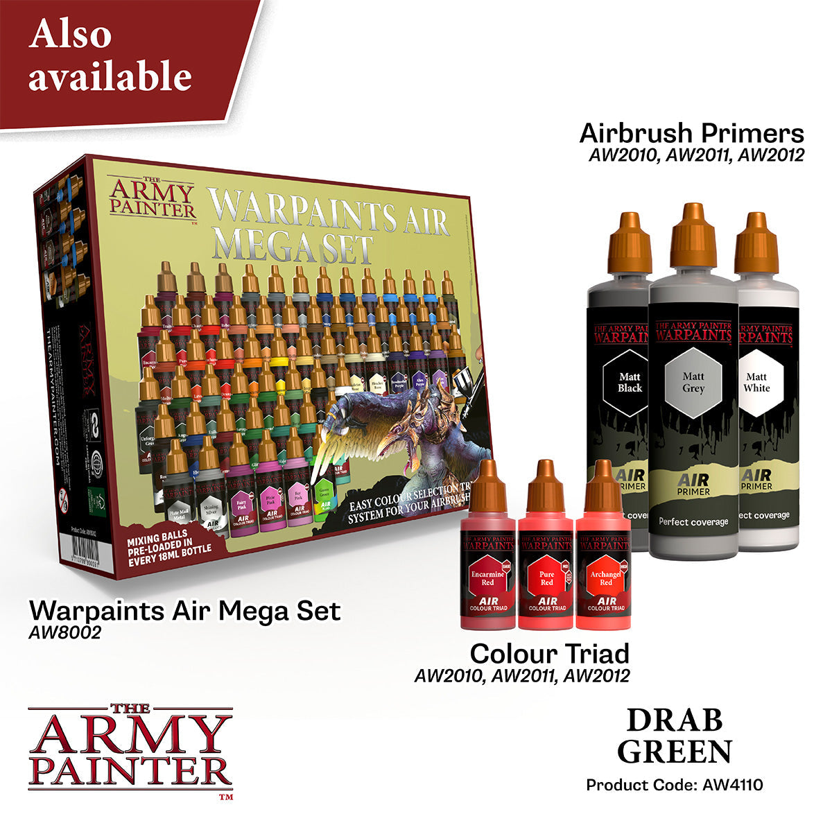 the-army-painter-warpaints-air-drab-green-peinture-a-rographe-18-ml-vert image 6