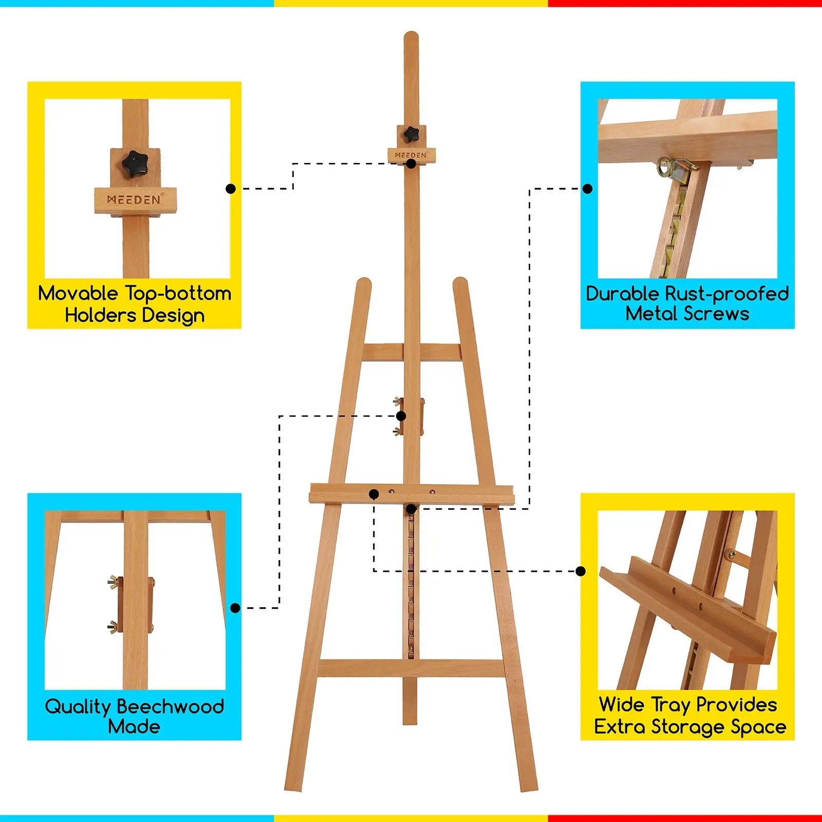 meeden-floor-easels-chevalet-bois-w01d-h-tre-naturel-cadre-a image 6