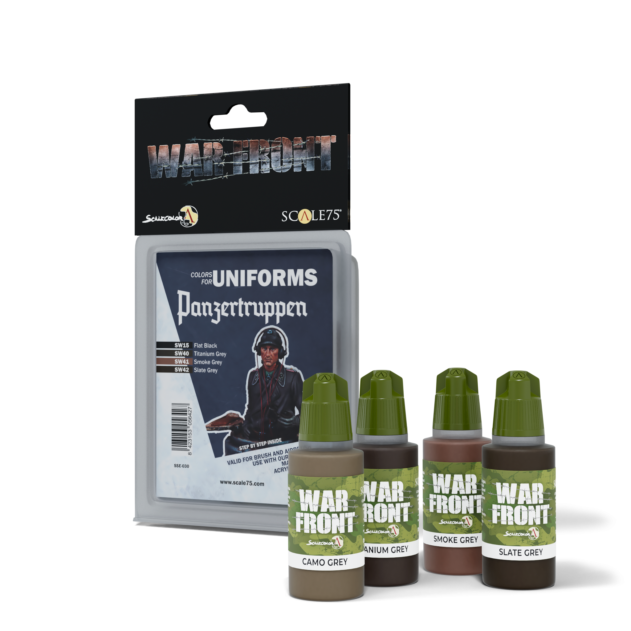 scale75-warfront-panzer-truppen-set-peinture-acrylique-4-pots-uniforme-noir image 1