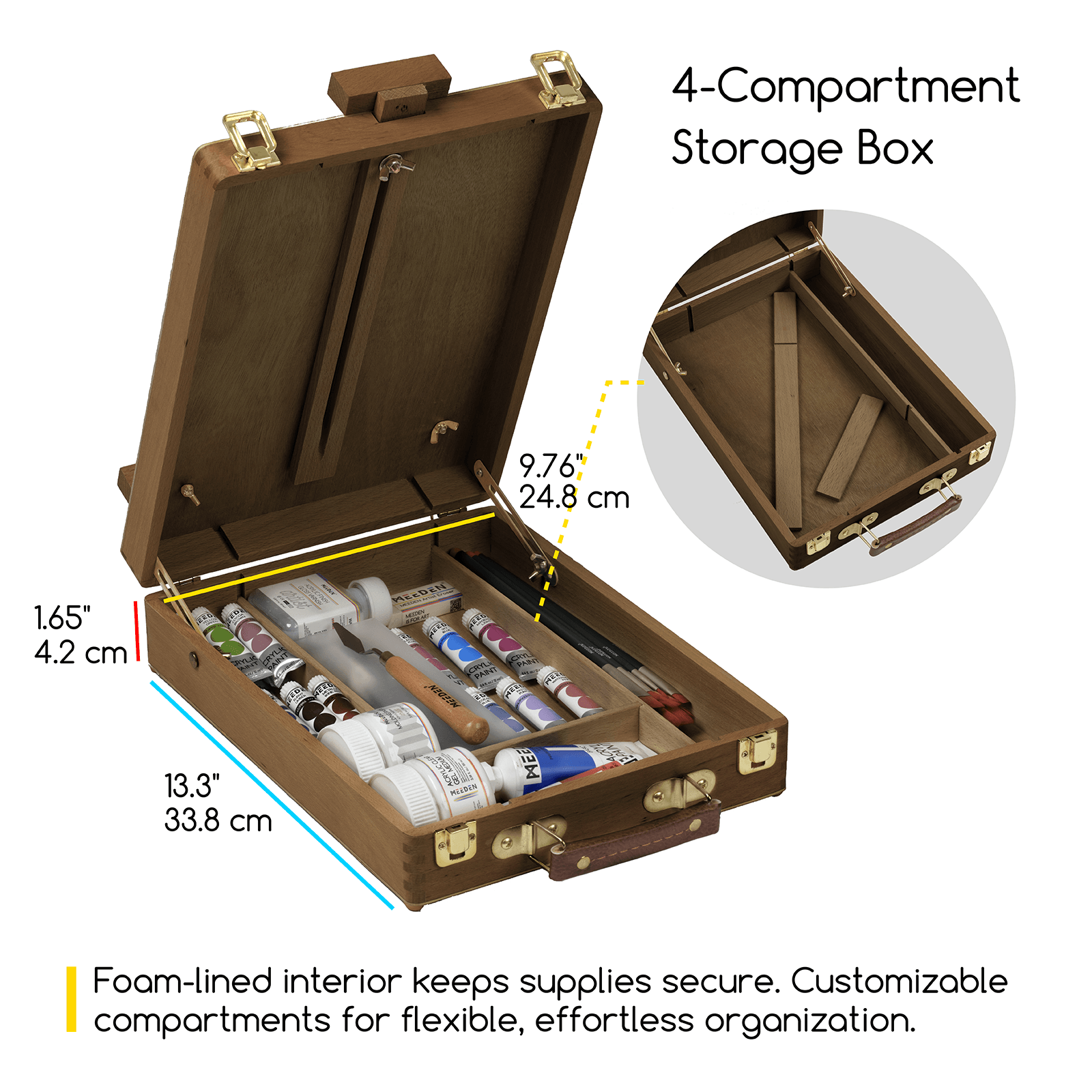 meeden-hbx-3-chevalet-de-table-h-tre-noyer-coffret image 7