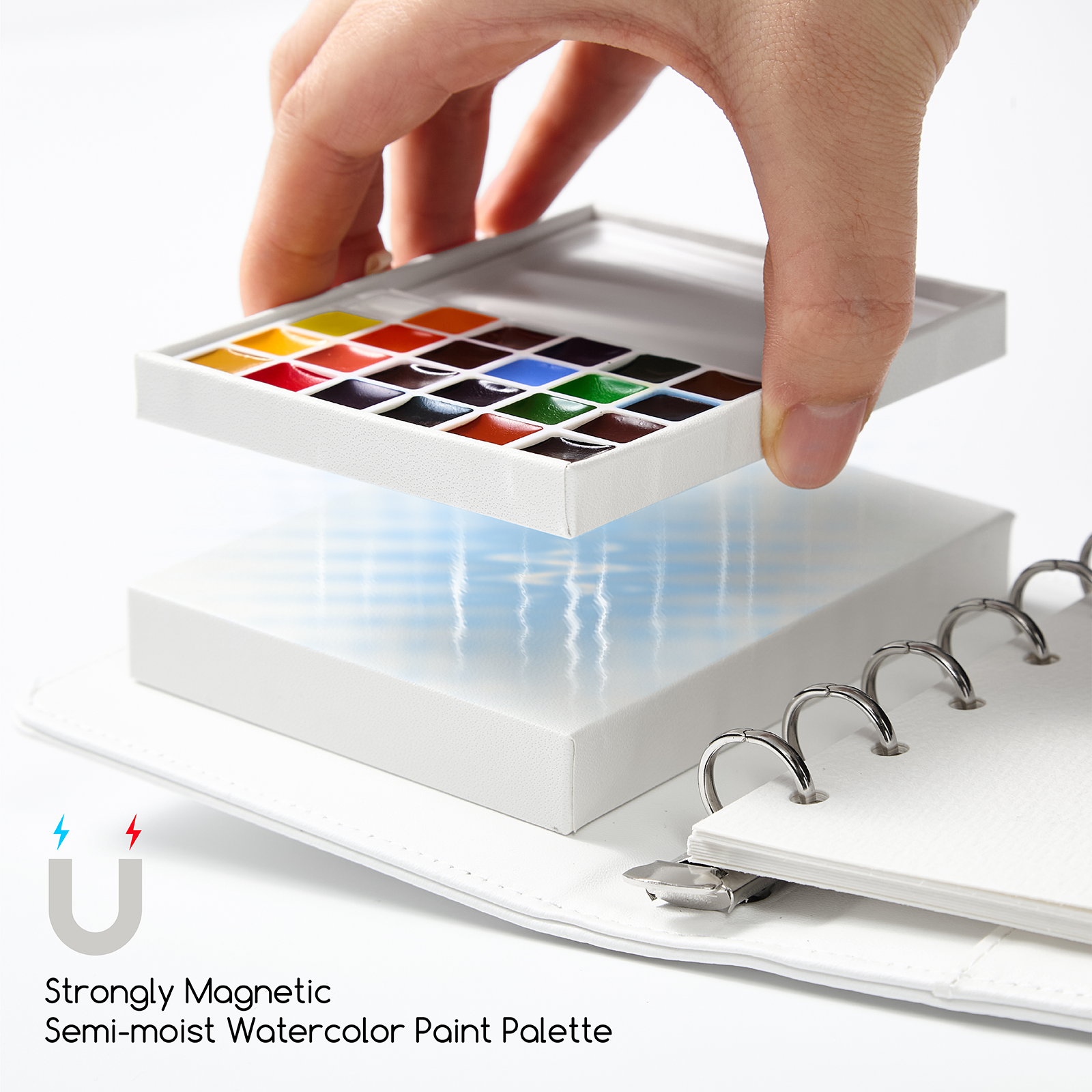meeden-art-sets-kit-aquarelle-24-couleurs-carnet-coton image 5
