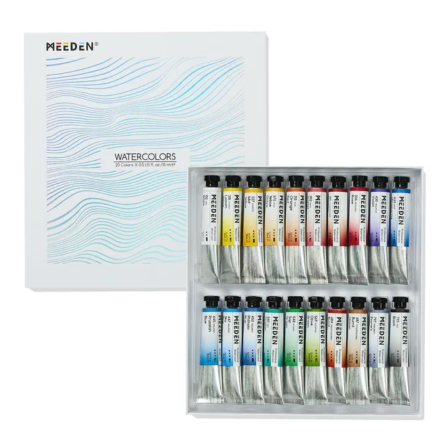 meeden-watercolor-set-20-tubes-15-ml-couleurs-pro image 1