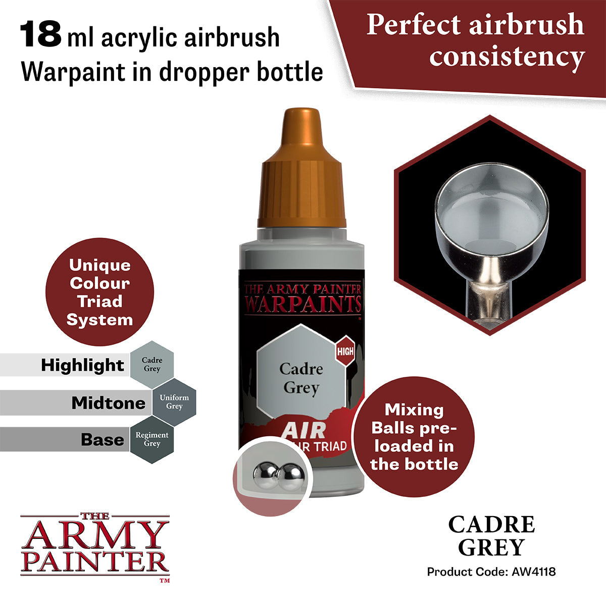 the-army-painter-warpaints-air-cadre-grey-peinture-grise-a-rographe-18-ml image 2