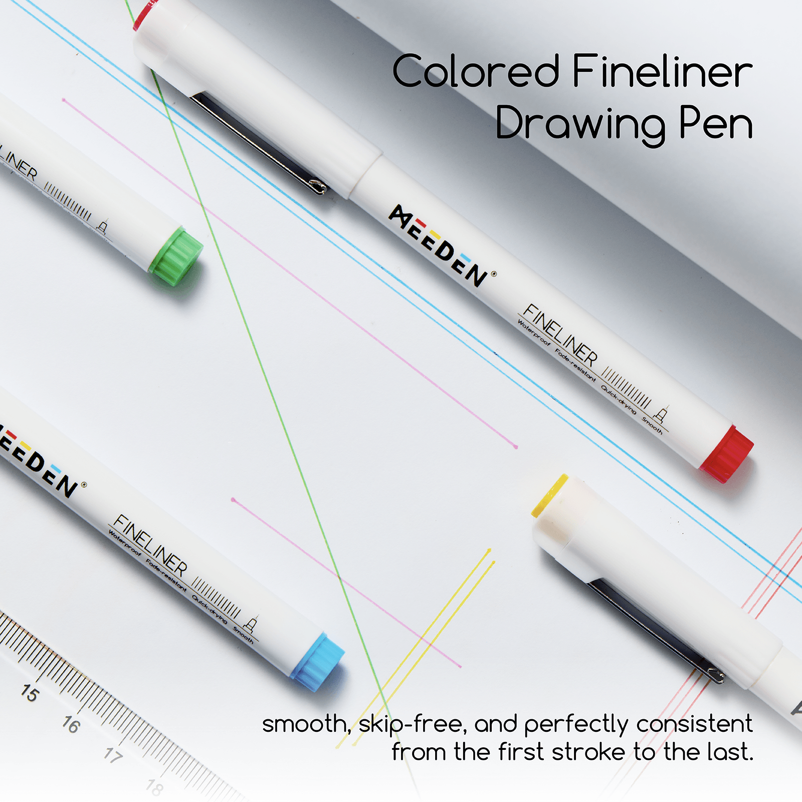 meeden-set-12-feutres-fins-0-4mm-couleurs-waterproof image 6