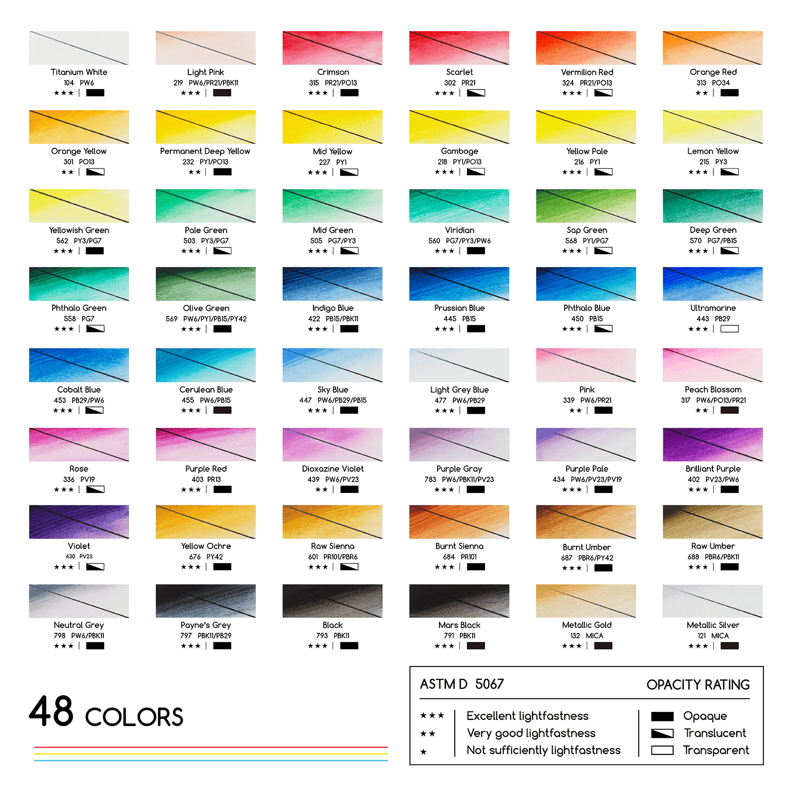 meeden-aquarelle-48-tubes-12ml-couleurs-lumineuses image 2