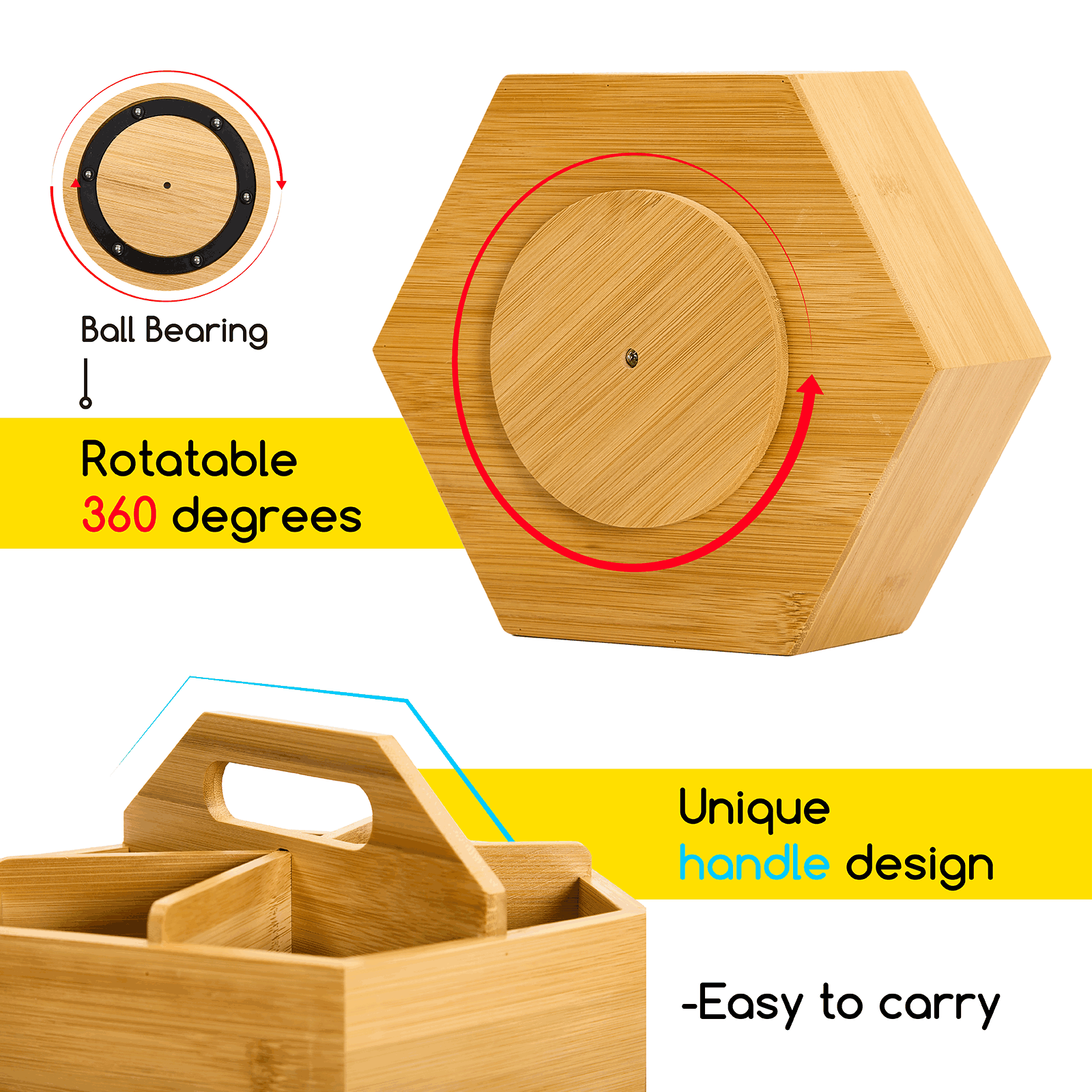 meeden-storage-boxes-organiseur-rotatif-bambou-6-casiers image 5