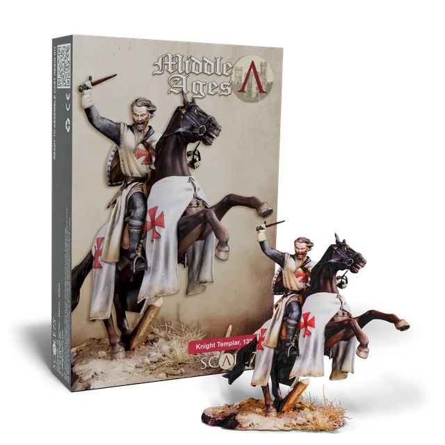 scale75-middle-ages-knight-templar-figurine-13e-si-cle-non-peinte image 1